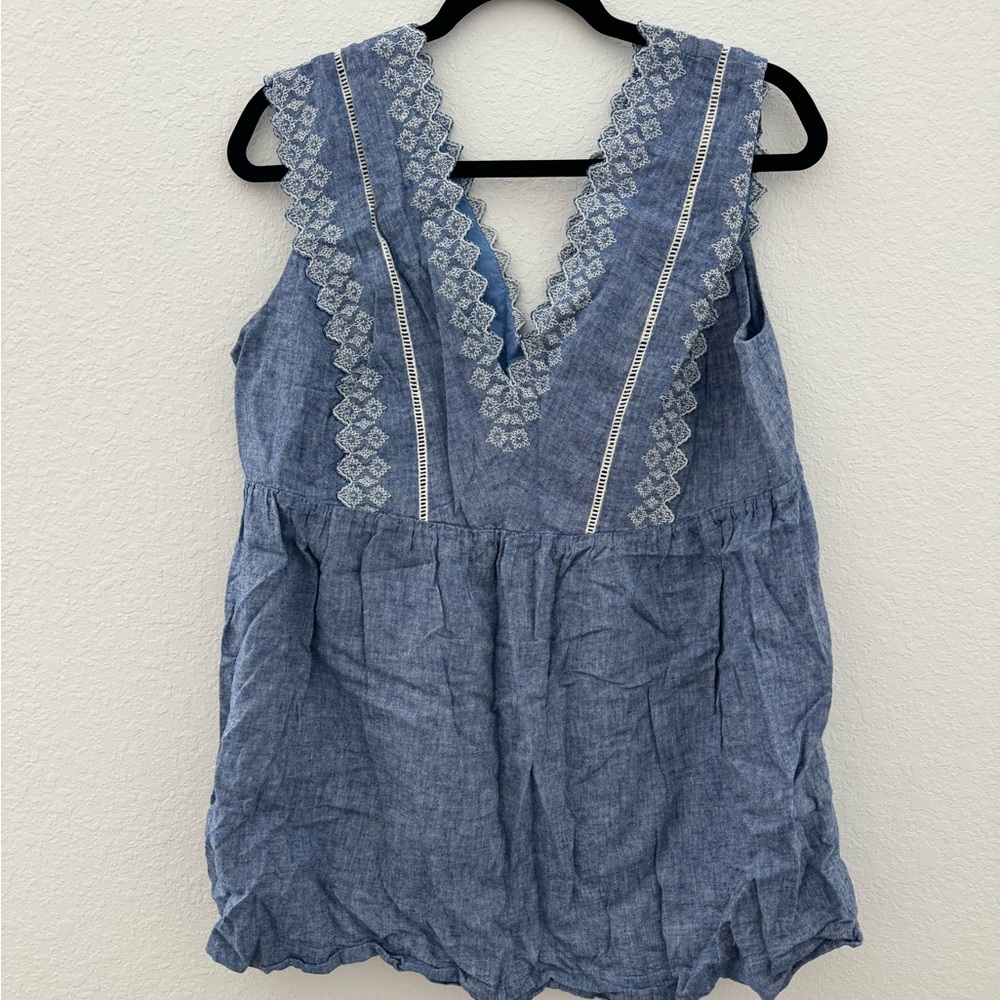 Denim Maternity Blouse